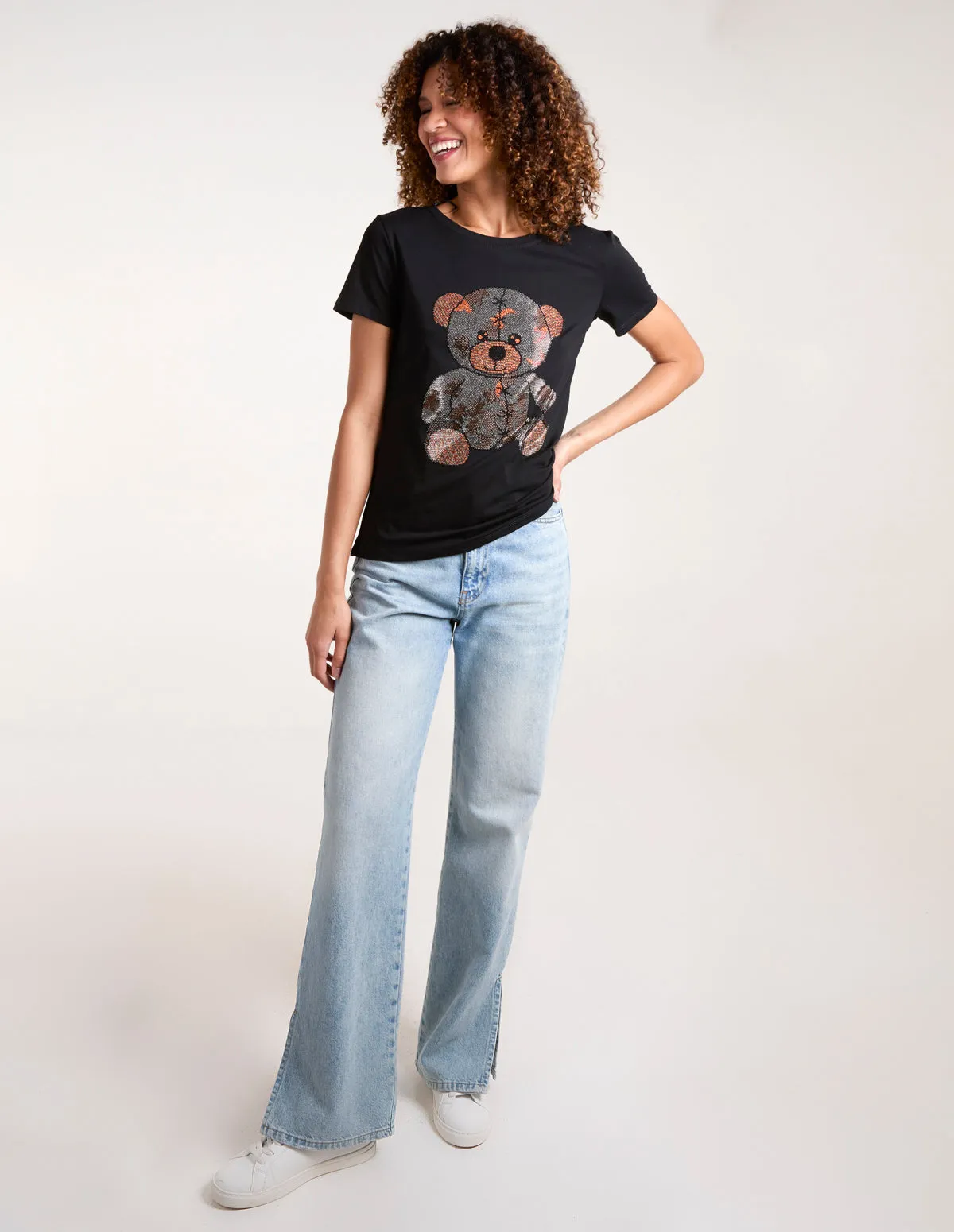 Diamante Teddy Bear T-shirt sold by Blue Vanilla product image thumbnail 3