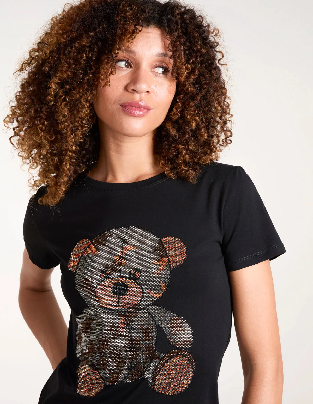Diamante Teddy Bear T-shirt sold by Blue Vanilla product image thumbnail 2