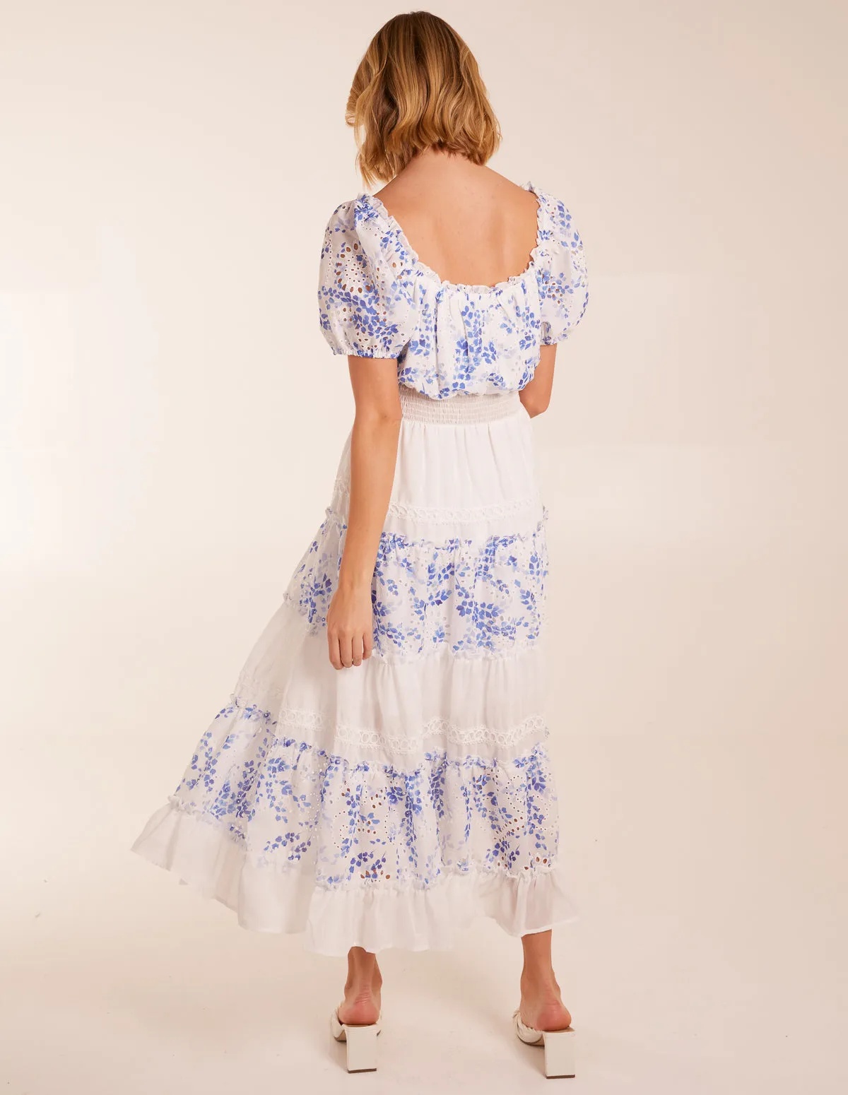Crochet Printed Tassel Round Neck Maxi Dress sold by Blue Vanilla product image thumbnail 4