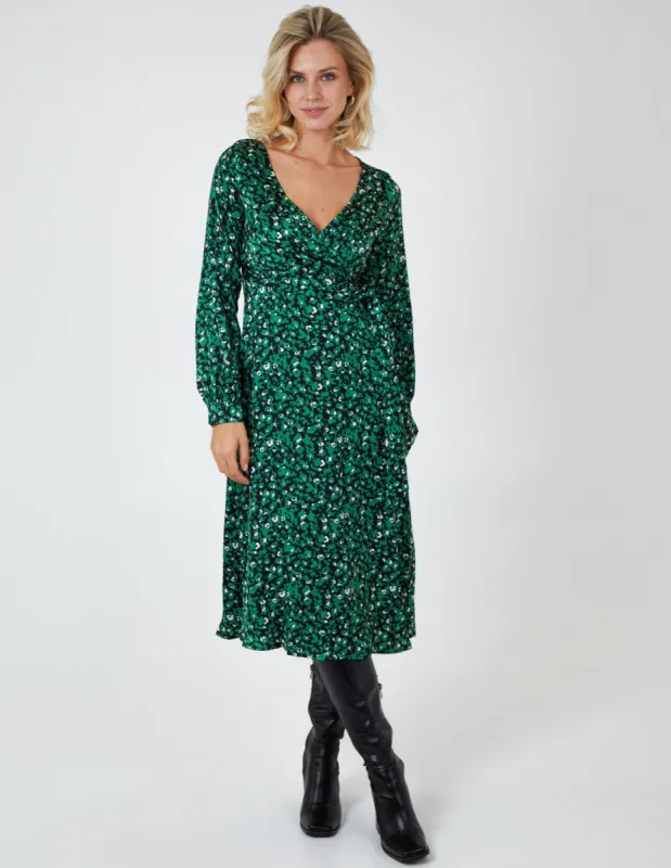 Draped Waist Wrap Dress made by Blue Vanilla