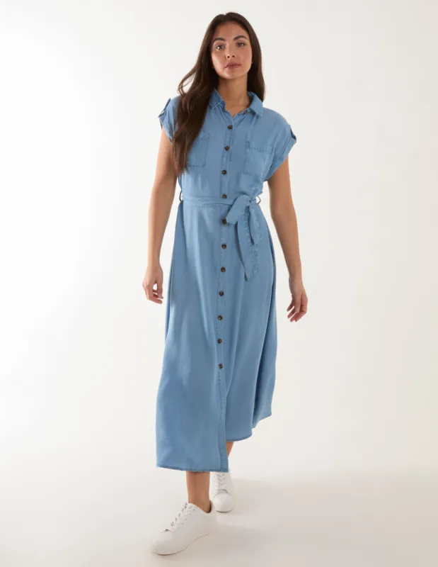 Midi Tencel Shirt Dress sold by Blue Vanilla