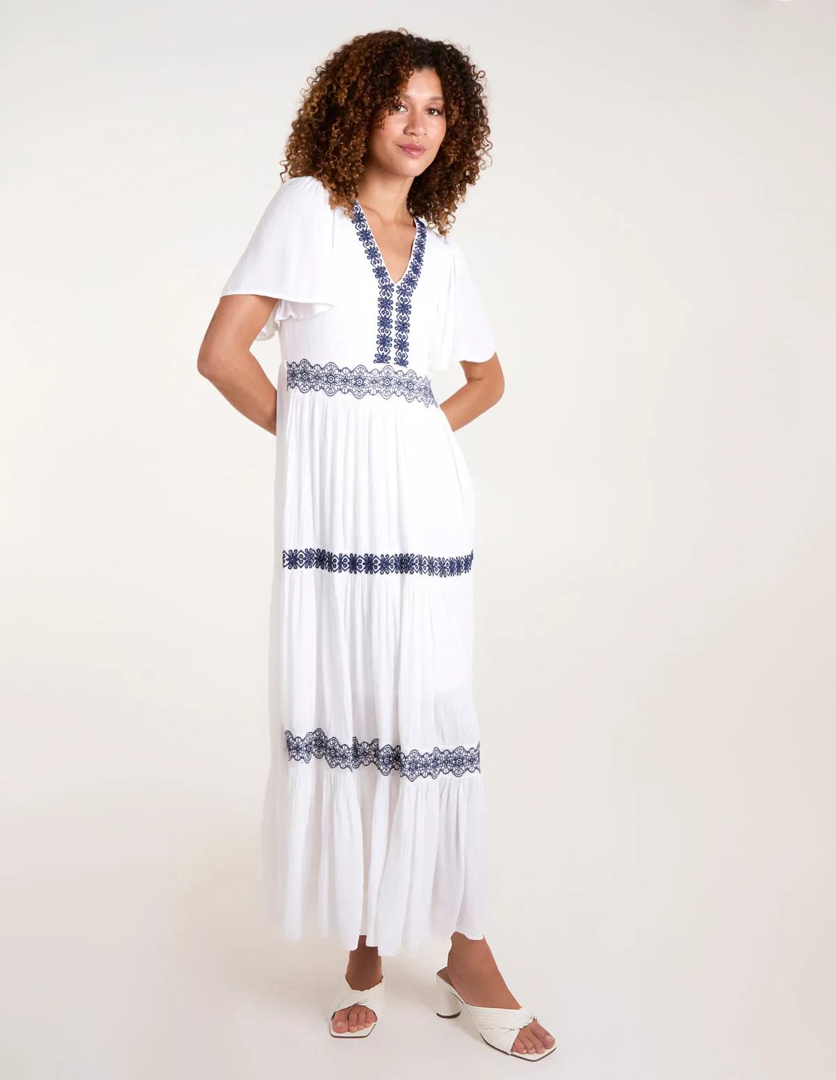 Embroidered Tiered Maxi Dress sold by Blue Vanilla product image thumbnail 3