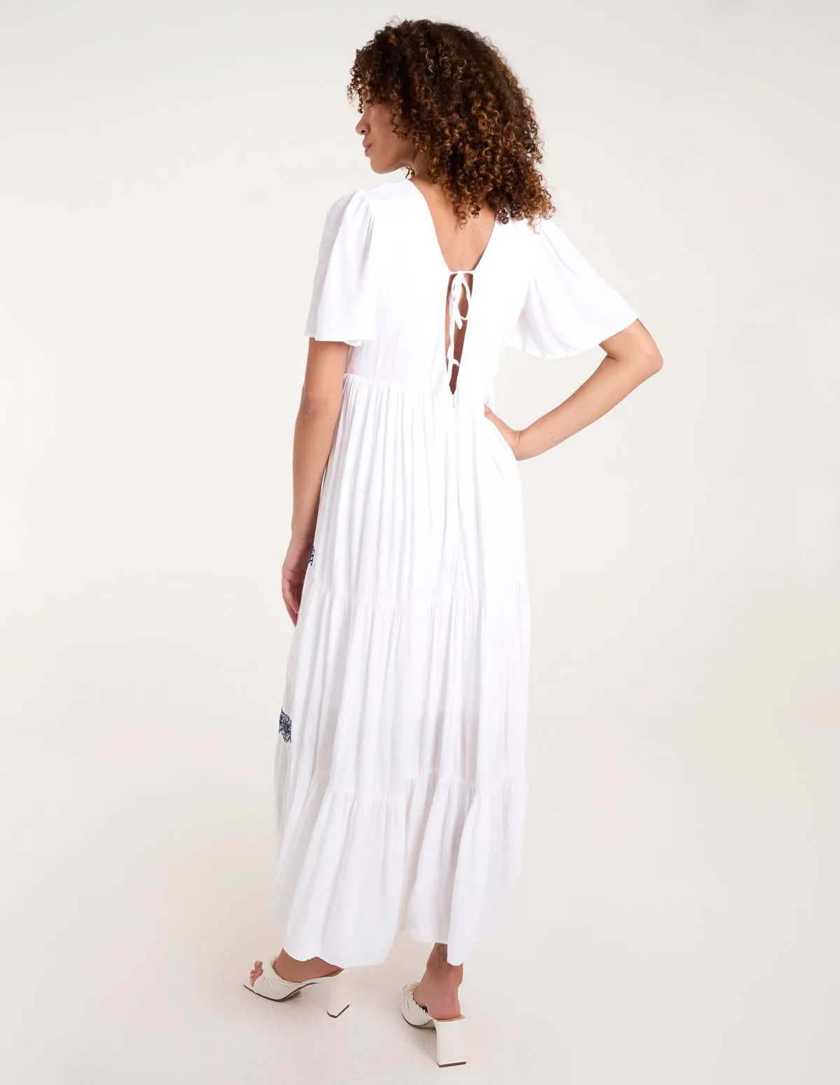 Embroidered Tiered Maxi Dress sold by Blue Vanilla product image thumbnail 4