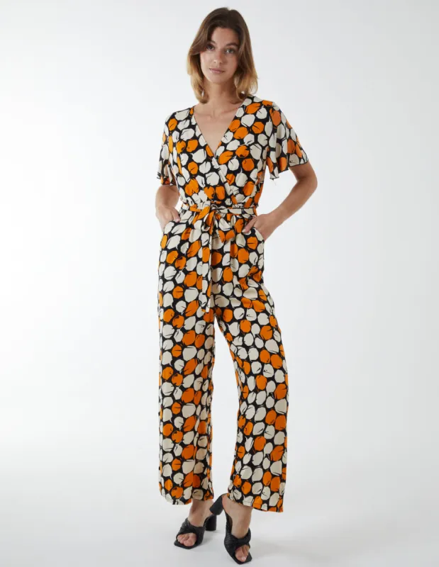 Abstract Honeycomb Cross Over Jumpsuit sold by Blue Vanilla