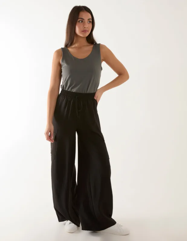 Wide Leg Combat Trouser sold by Blue Vanilla