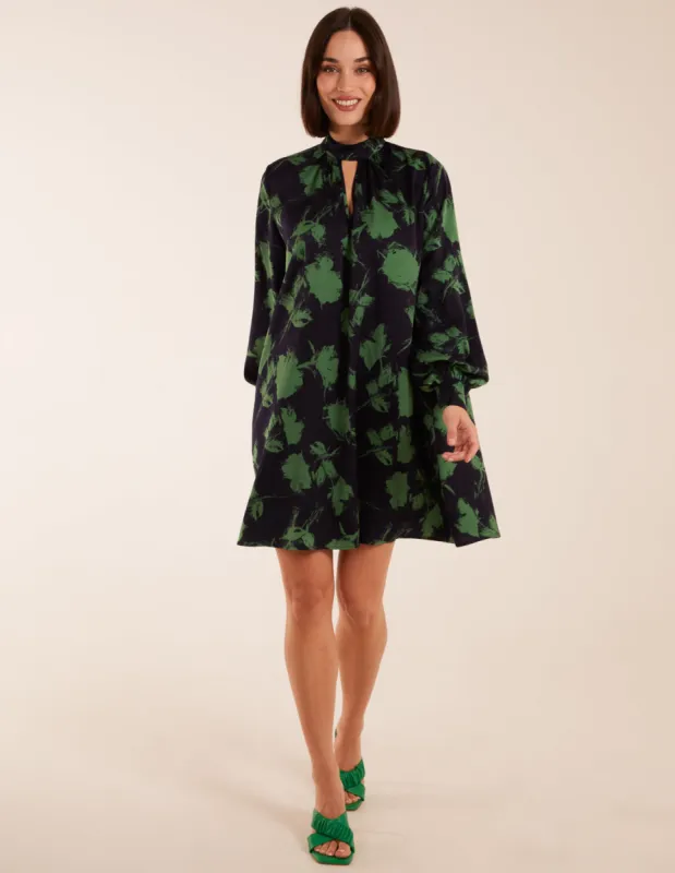 Abstract High Neck Keyhole Shift Dress sold by Blue Vanilla