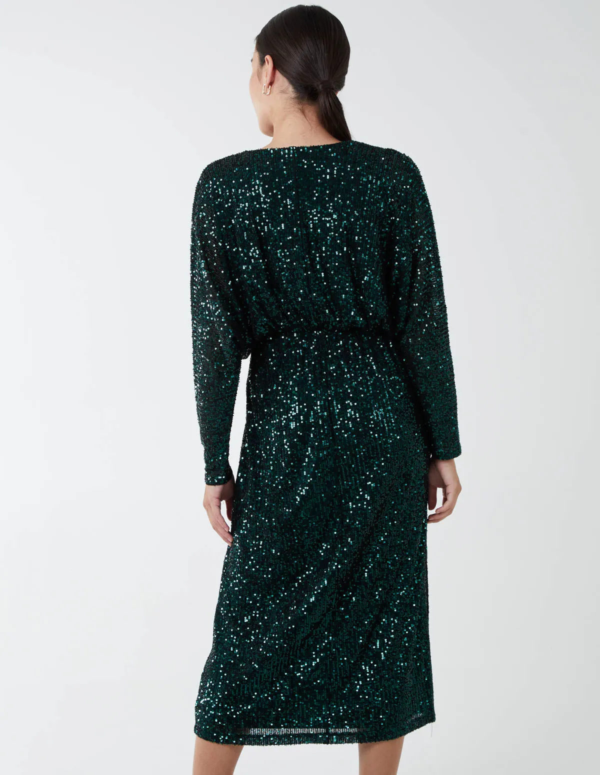 Plunge Batwing Midi Dress sold by Blue Vanilla product image thumbnail 5