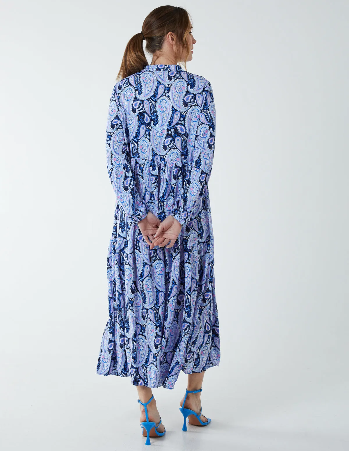 Paisley Button Down Dress sold by Blue Vanilla product image thumbnail 4