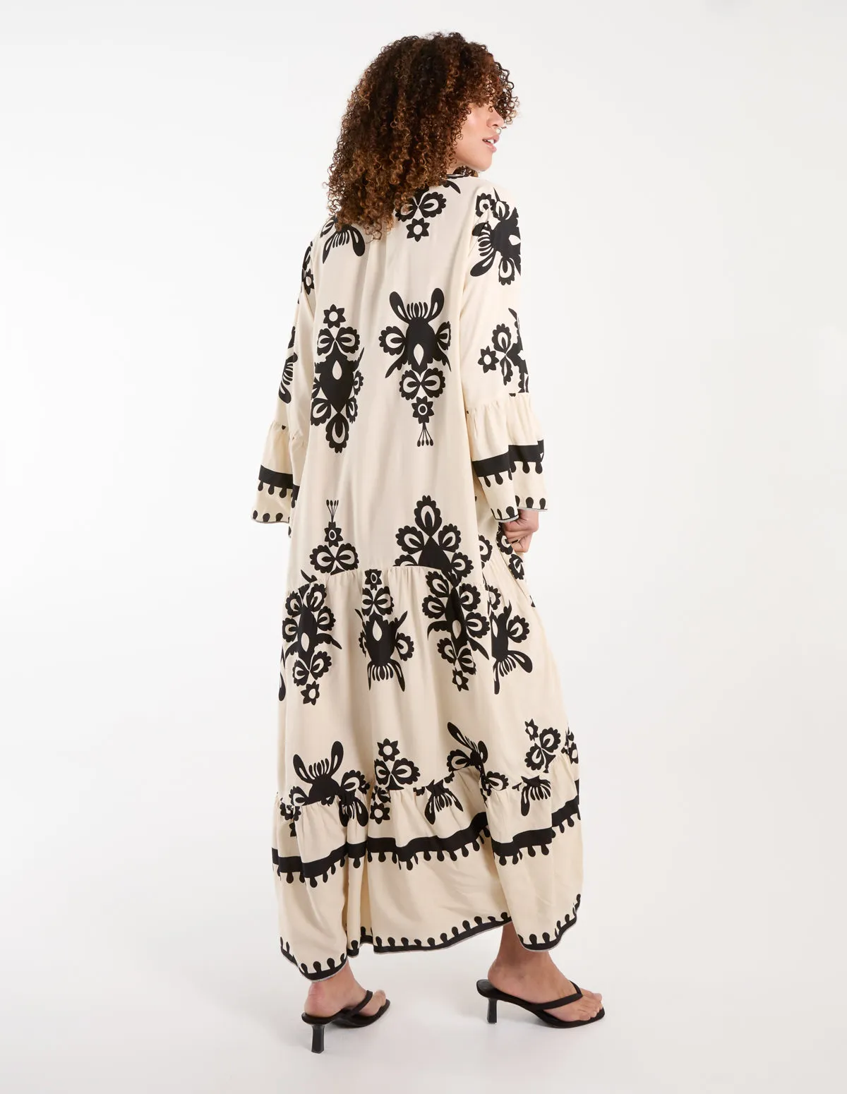 V Front Smock Maxi Dress sold by Blue Vanilla product image thumbnail 4