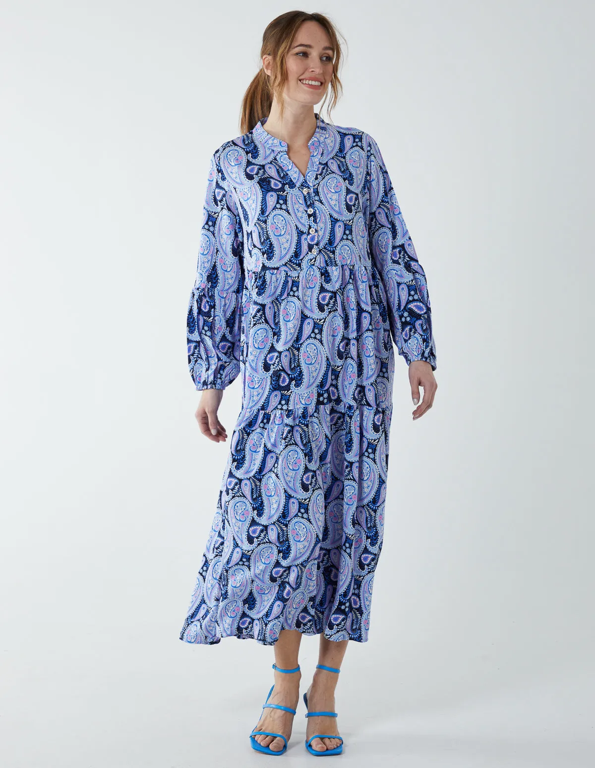 Paisley Button Down Dress sold by Blue Vanilla product image thumbnail 3