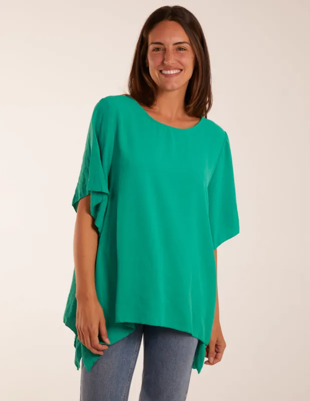 Chain Detail Short Sleeve Blouse sold by Blue Vanilla