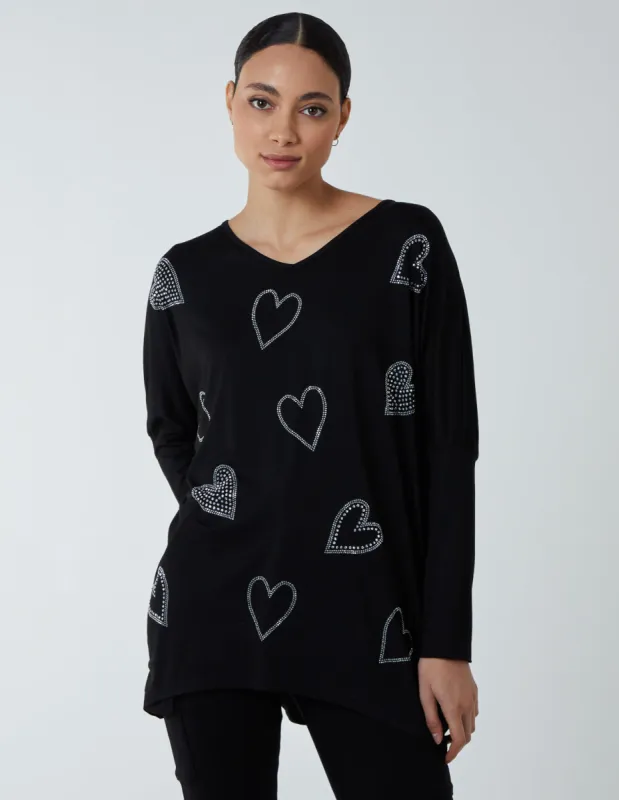 Hotfix Multi Heart Batwing Top sold by Blue Vanilla