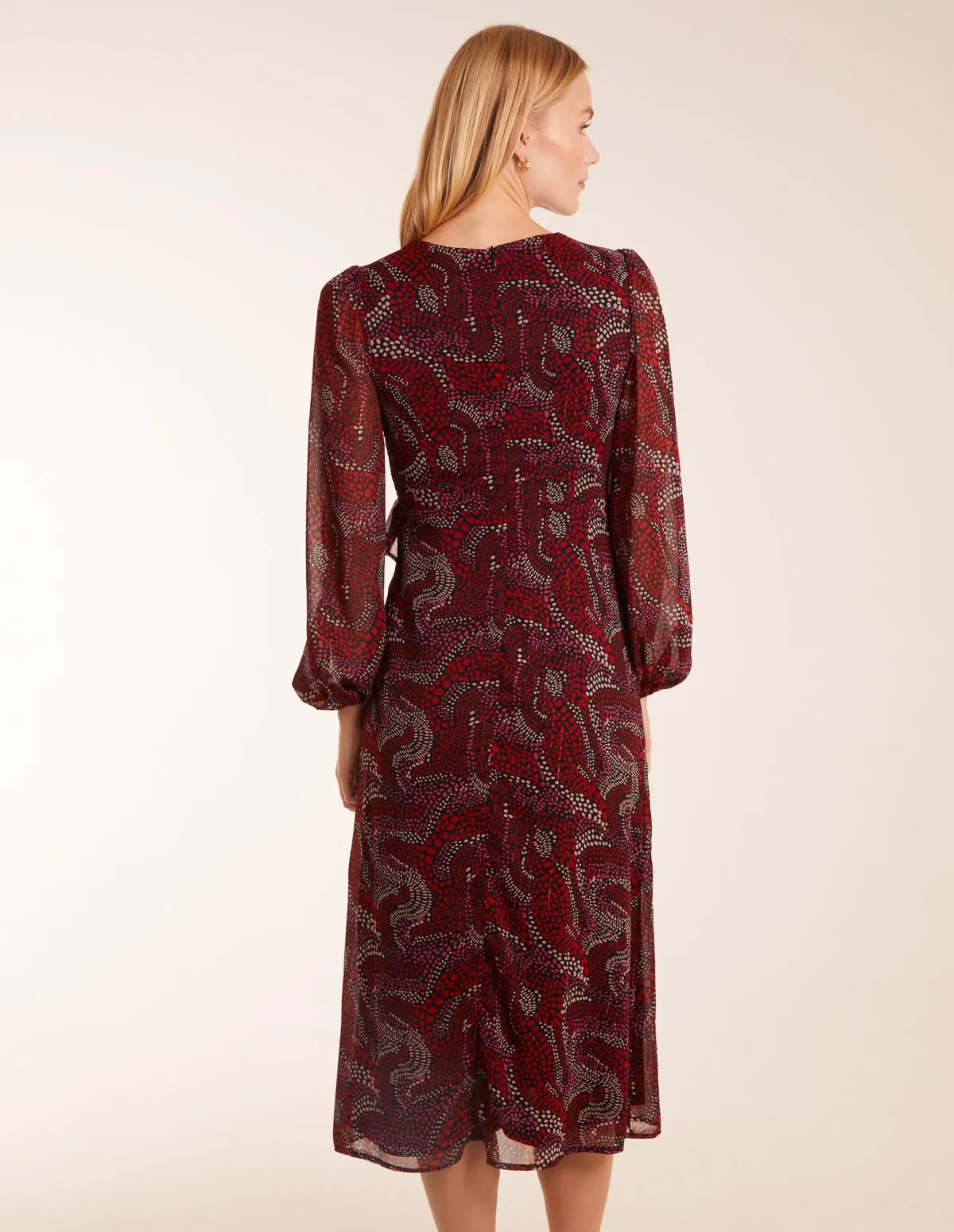 Frill Seam V Neck Midi Dress sold by Blue Vanilla product image thumbnail 4