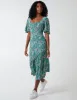 Ruched Front Angel Sleeve Dress sold by Blue Vanilla