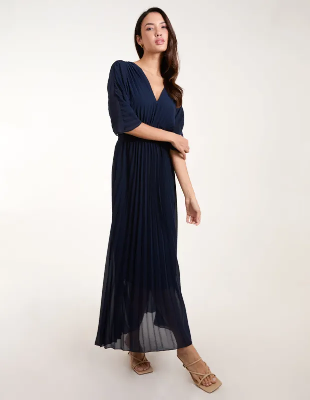 Double V Pleated Chiffon Dress sold by Blue Vanilla