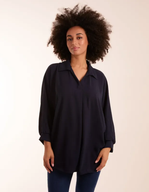 Open Collar Blouse sold by Blue Vanilla
