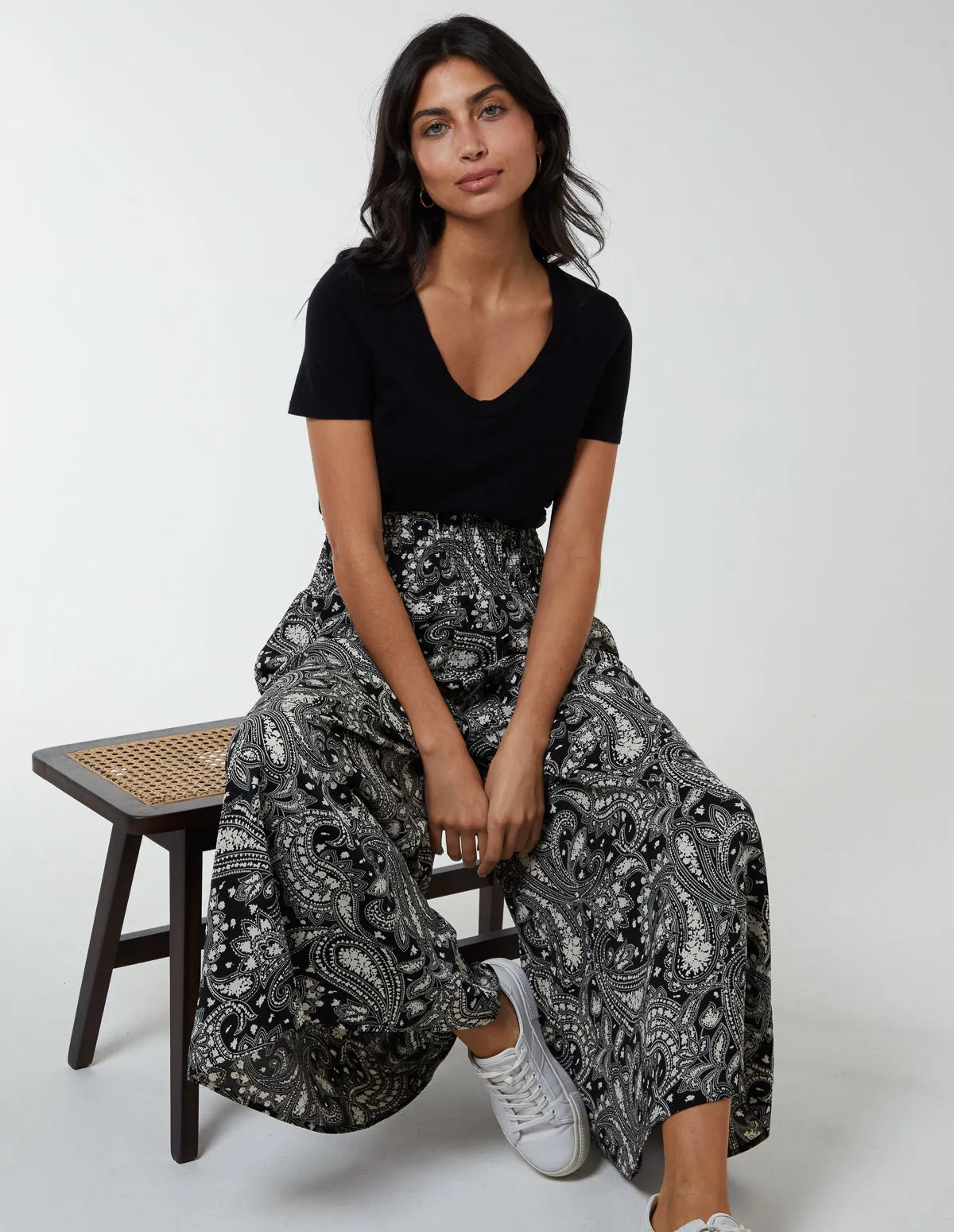 Shirred Wide Leg Trouser sold by Blue Vanilla product image thumbnail 4