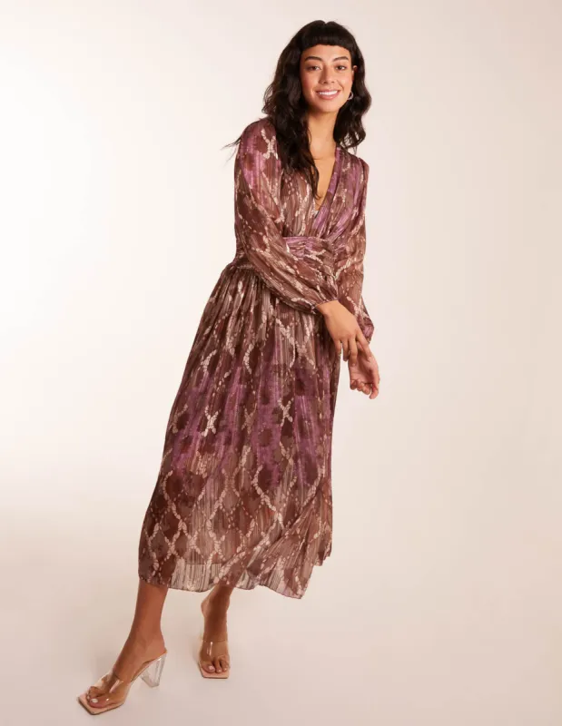 V-Neck Metallic Dress sold by Blue Vanilla