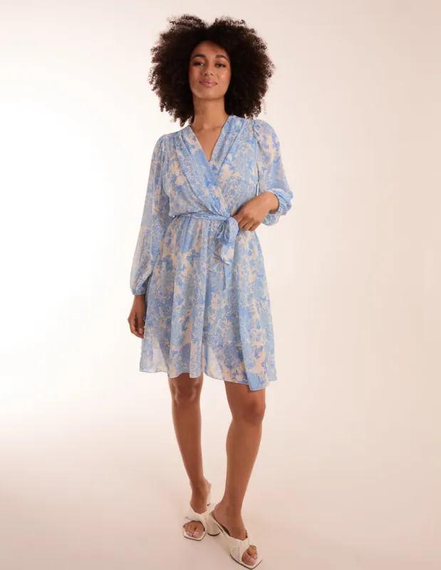 Butterfly Floral Wrap Dress sold by Blue Vanilla