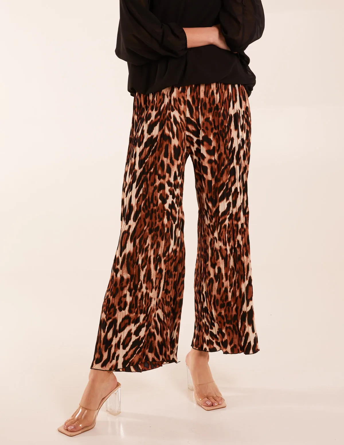 Abstract Cheetah Pleated Trousers sold by Blue Vanilla product image thumbnail 2
