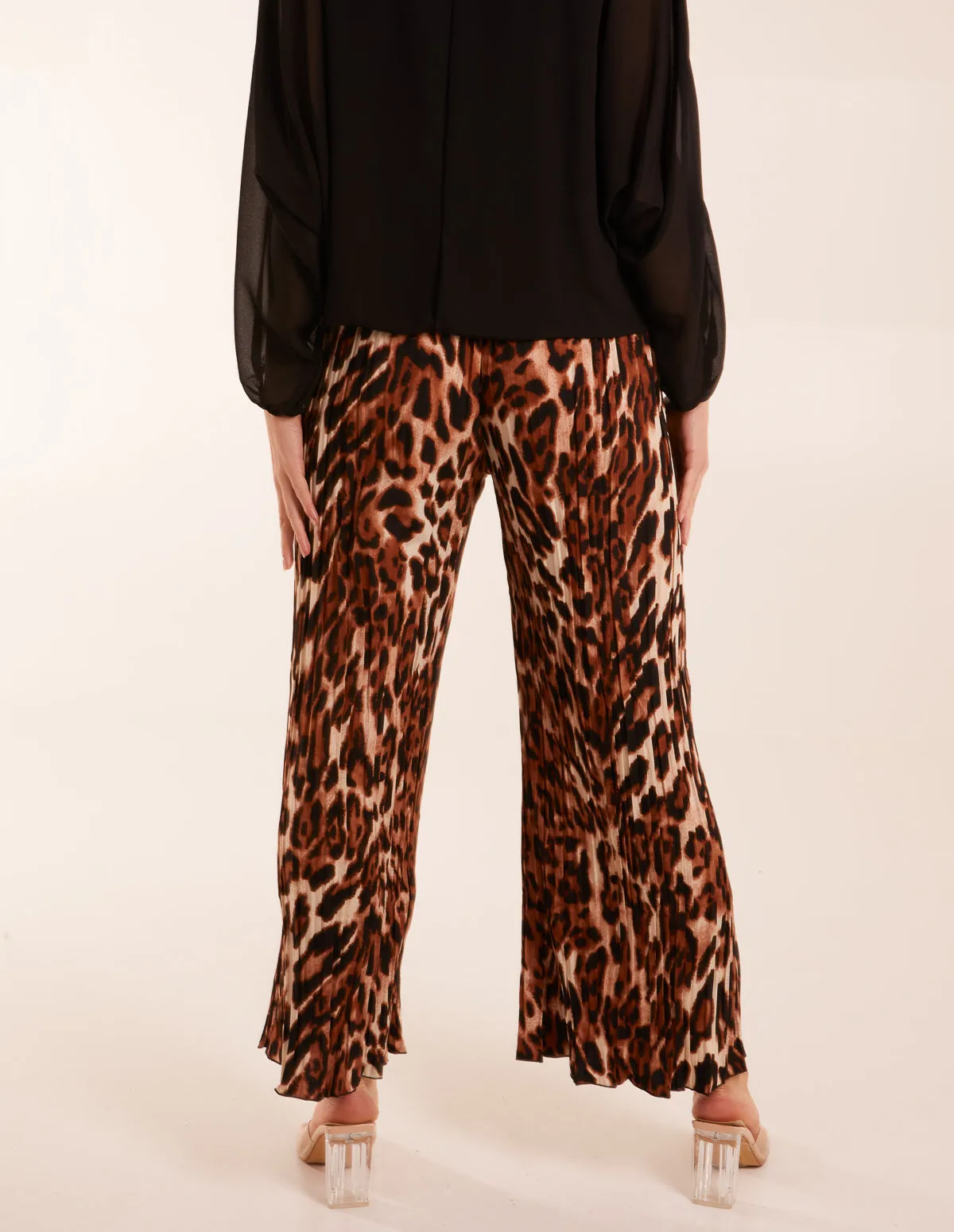 Abstract Cheetah Pleated Trousers sold by Blue Vanilla product image thumbnail 4