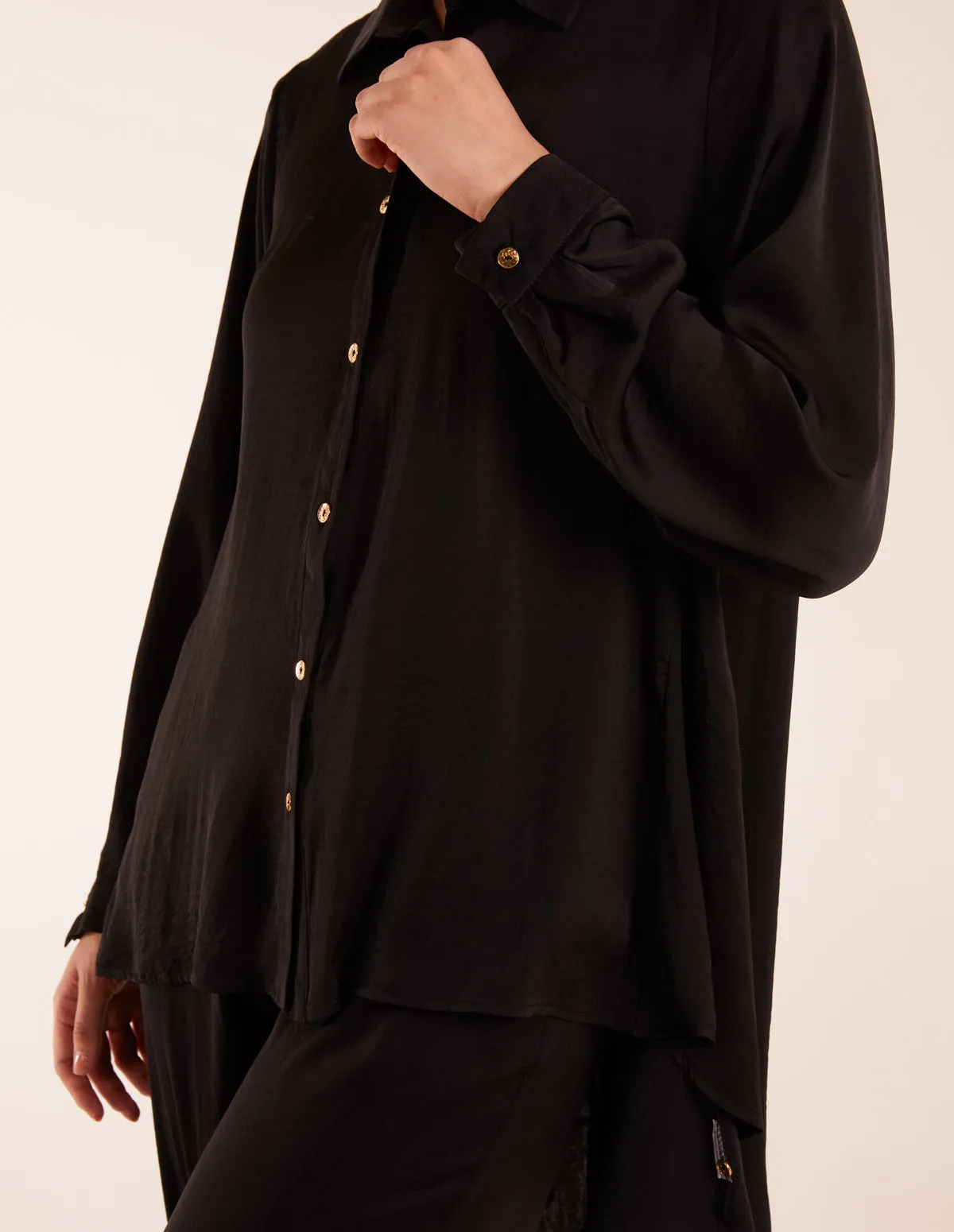 Long Sleeve Shirt & Wide Leg Trouser Set sold by Blue Vanilla product image thumbnail 4