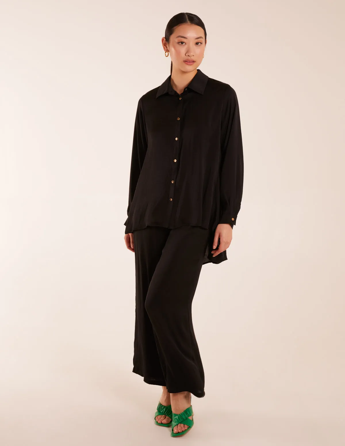 Long Sleeve Shirt & Wide Leg Trouser Set sold by Blue Vanilla product image thumbnail 2