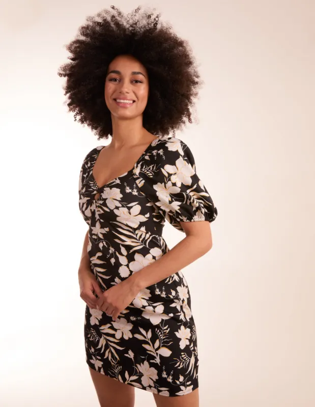 Ring Detail Milkmaid Mini Dress sold by Blue Vanilla