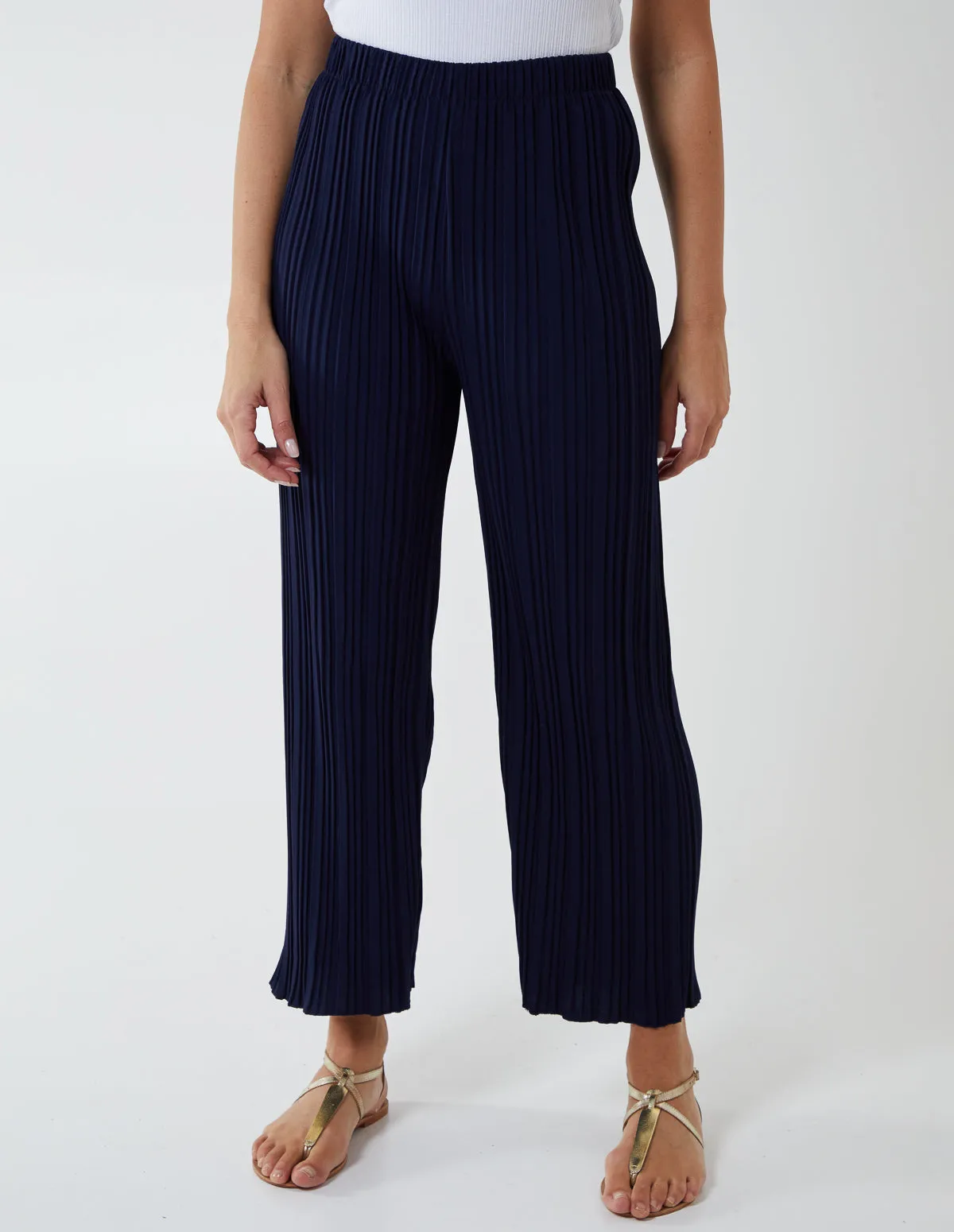 Elastic Waist Pleated Culotte sold by Blue Vanilla product image thumbnail 3