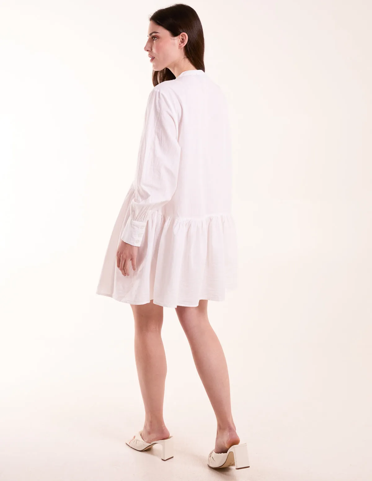 Tiered Shirt Mini Dress sold by Blue Vanilla product image thumbnail 4
