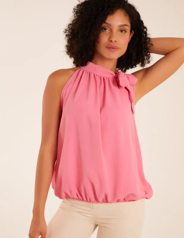 Pussybow Sleeveless Top sold by Blue Vanilla