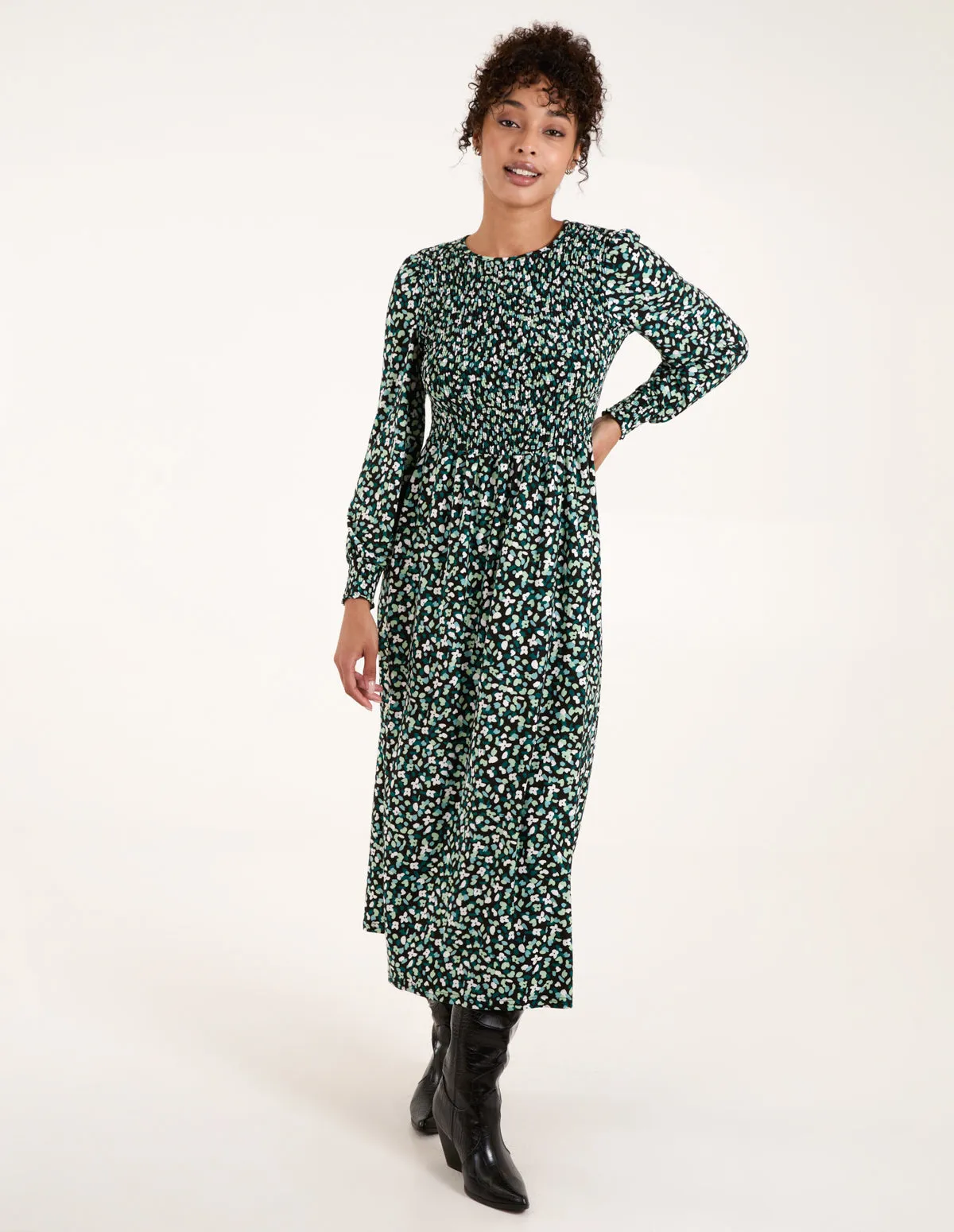 Smock Front Midi Dress sold by Blue Vanilla product image thumbnail 3