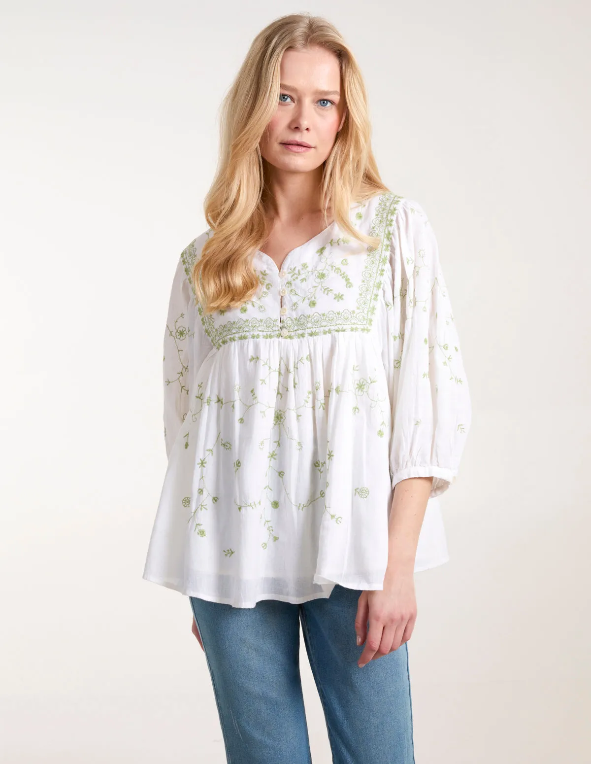 Embroidered All Over Blouse sold by Blue Vanilla
