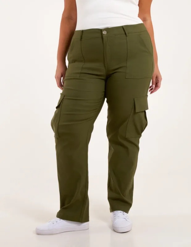 Curve Straight Leg Pocket Detail Cargo Joggers sold by Blue Vanilla