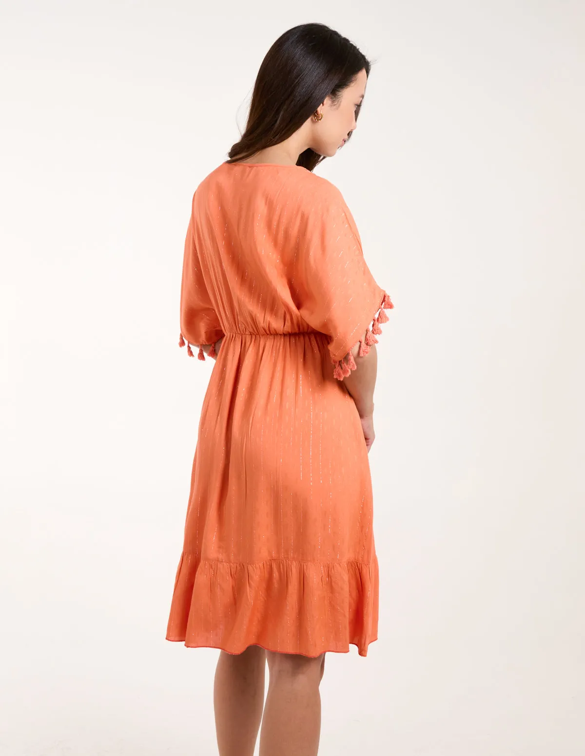 Tassel Detail V Neck Dress sold by Blue Vanilla product image thumbnail 4