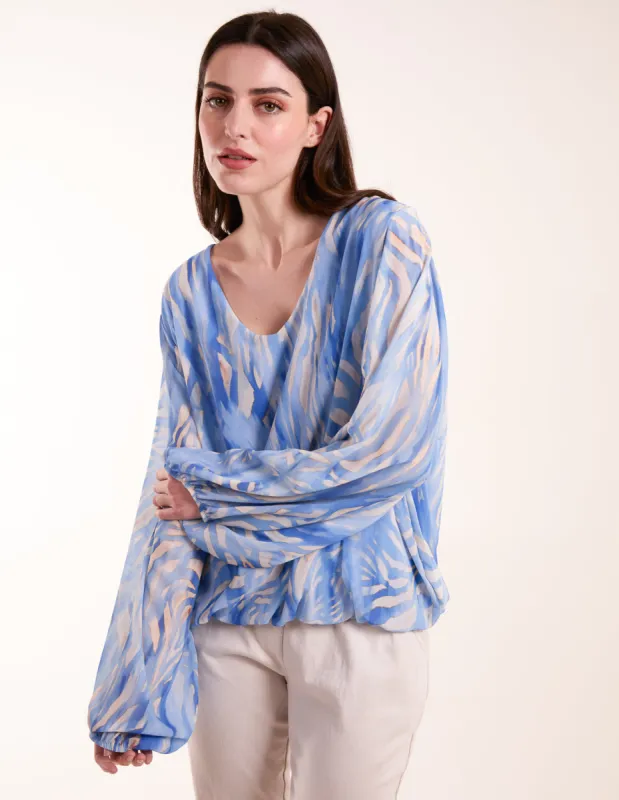 Water Colour V Neck Top made by Blue Vanilla