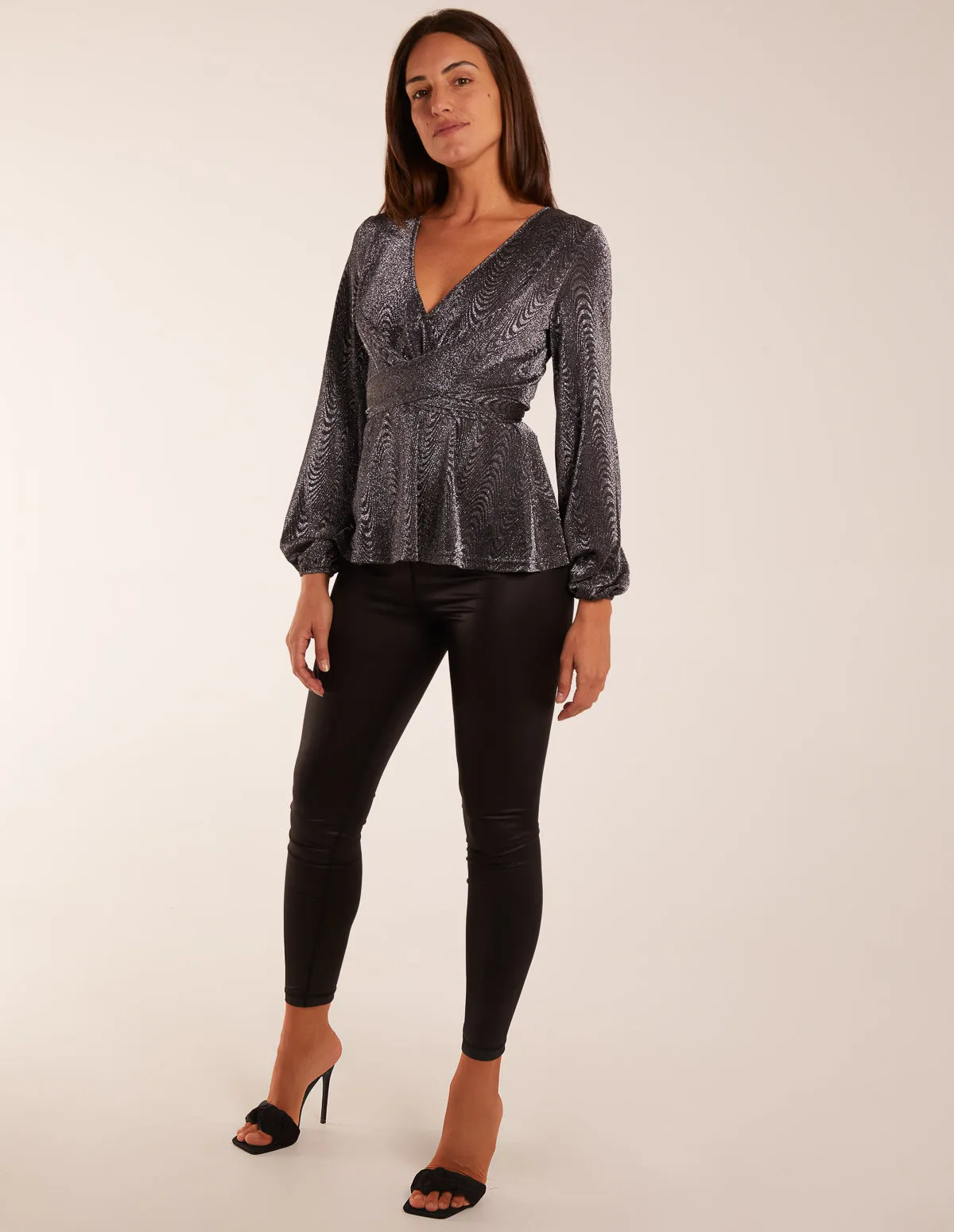Tie Front Lurex Top sold by Blue Vanilla product image thumbnail 4