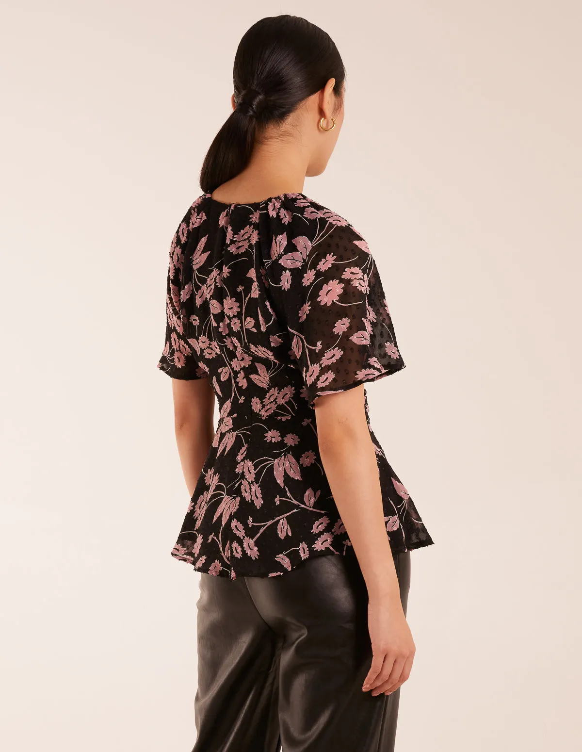 Angel Sleeve Tie Front Blouse sold by Blue Vanilla product image thumbnail 4