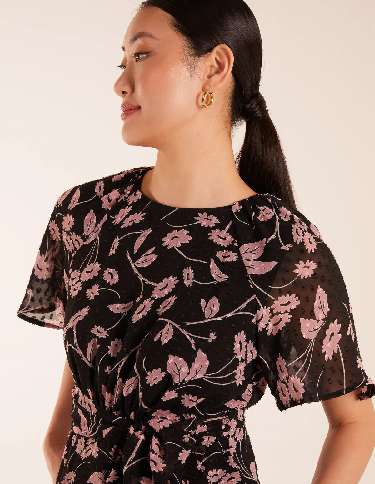 Angel Sleeve Tie Front Blouse sold by Blue Vanilla product image thumbnail 5