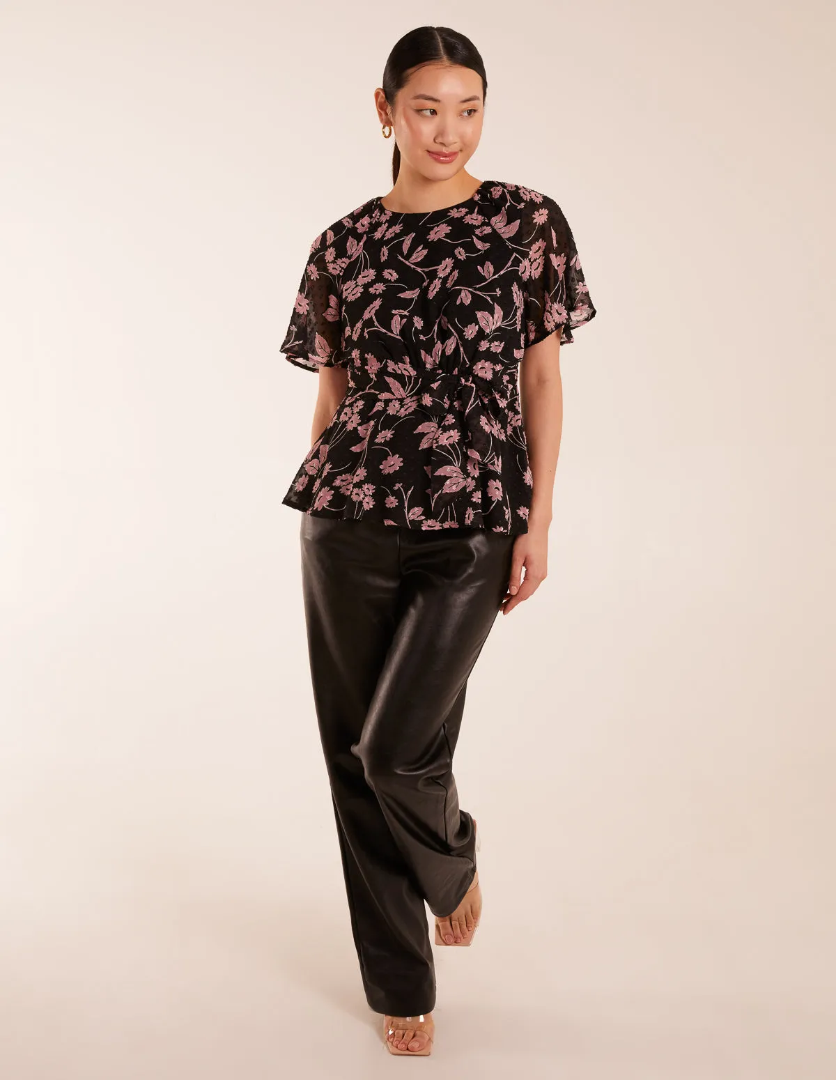 Angel Sleeve Tie Front Blouse sold by Blue Vanilla product image thumbnail 3