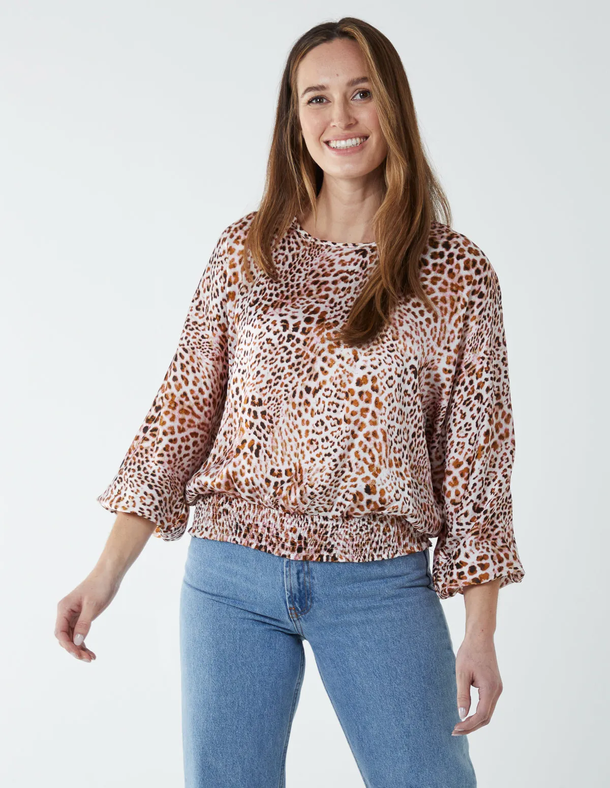 Round Neck Batwing Shirred Hemband Top sold by Blue Vanilla product image thumbnail 3