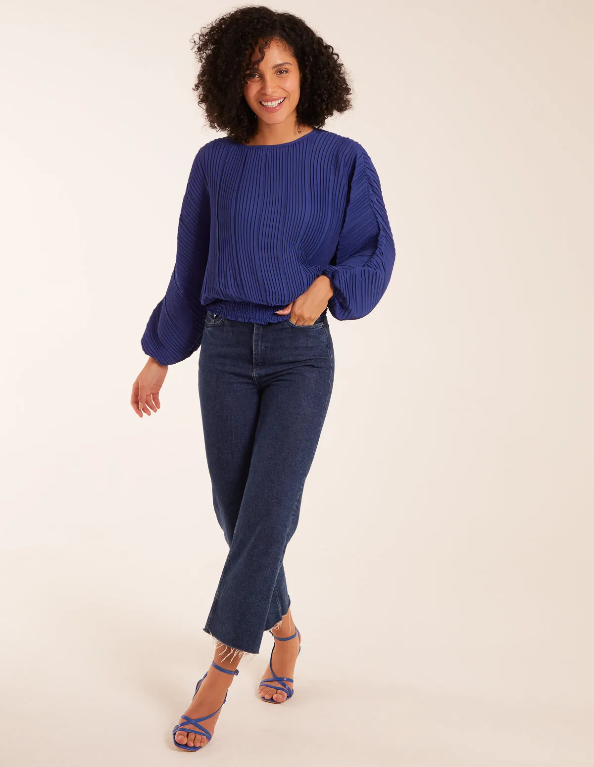 Long Sleeve Pleated Top sold by Blue Vanilla product image thumbnail 2