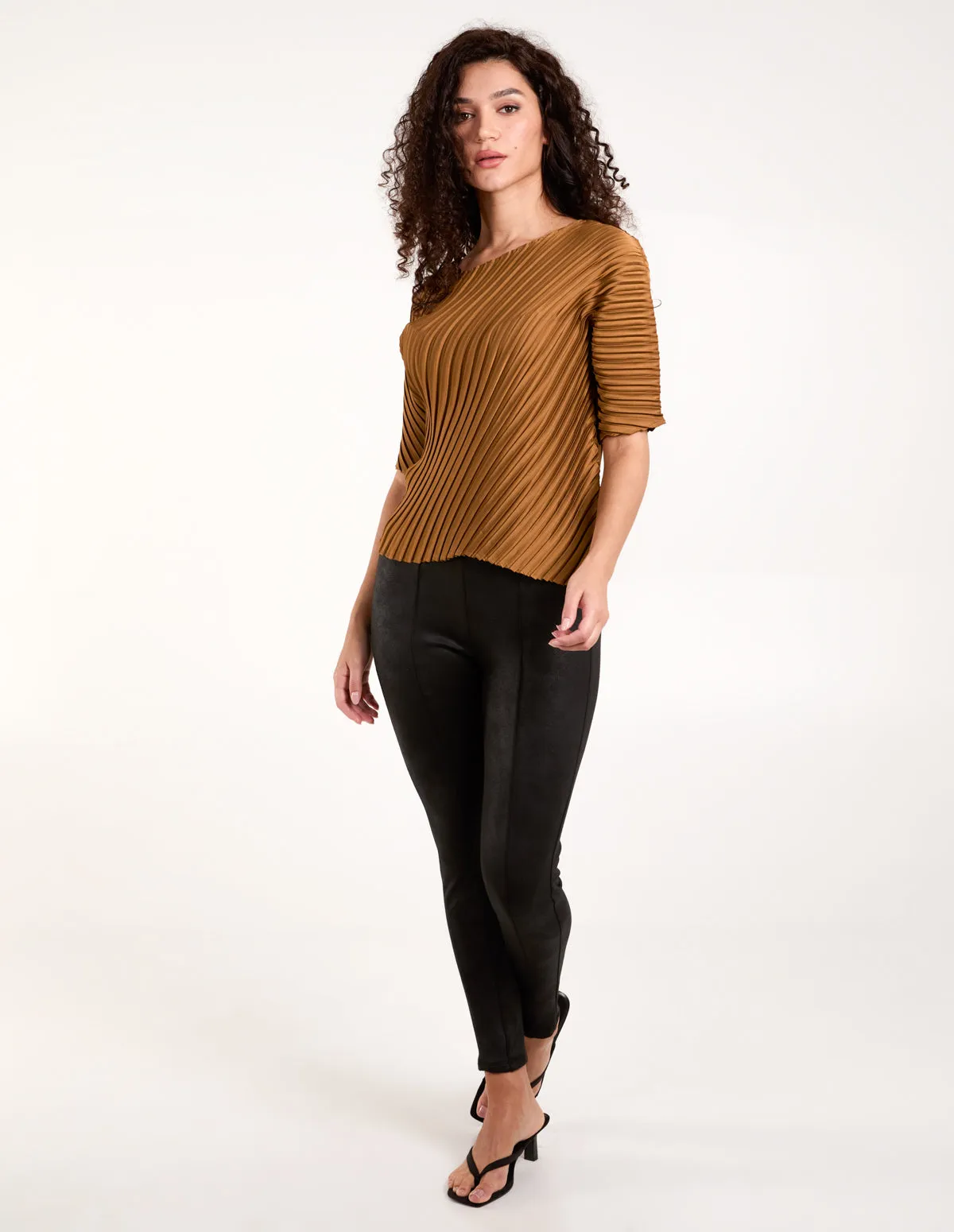 Pleated Satin Asymmetric Top sold by Blue Vanilla product image thumbnail 3