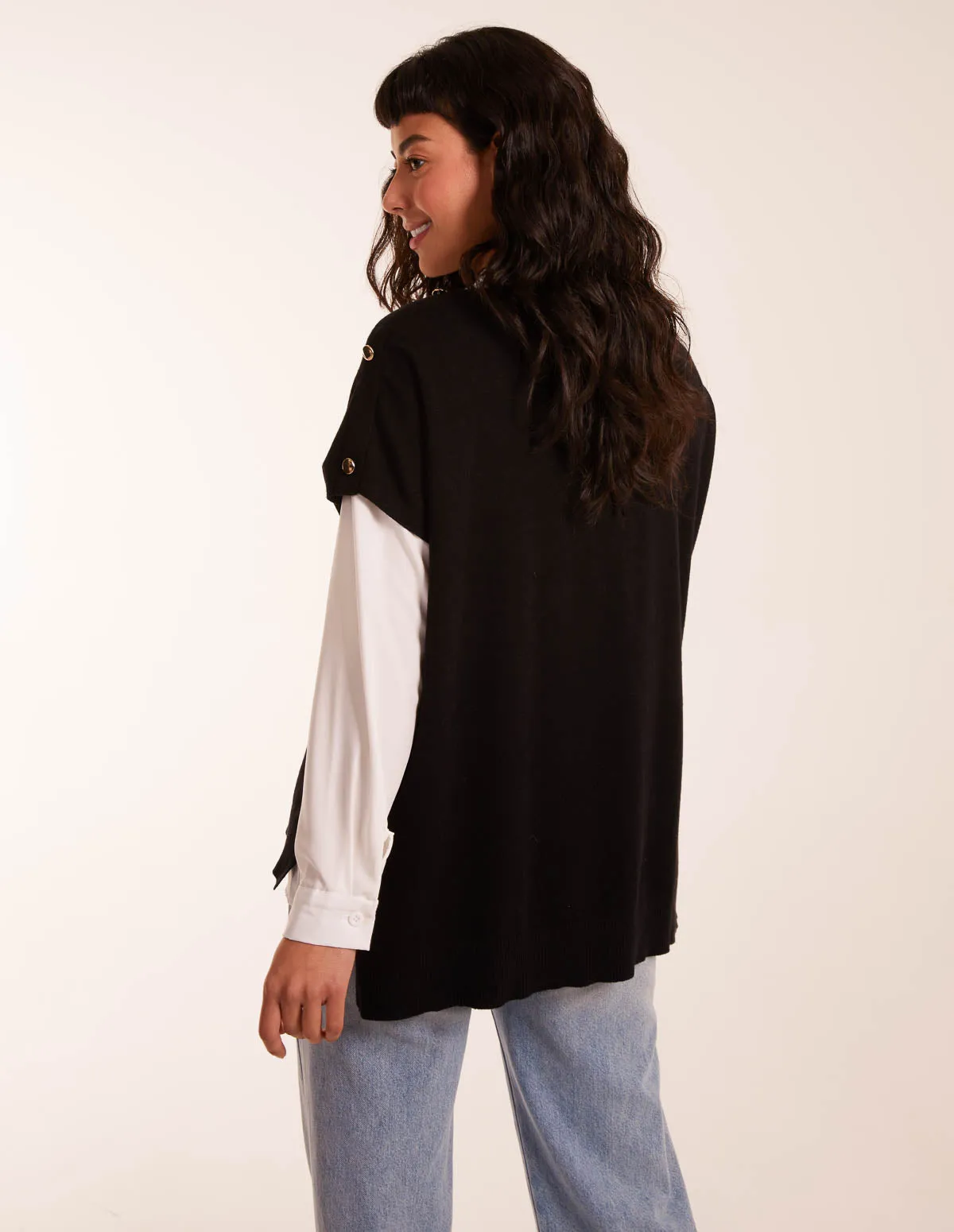 Oversized Button Shoulder Top sold by Blue Vanilla product image thumbnail 5