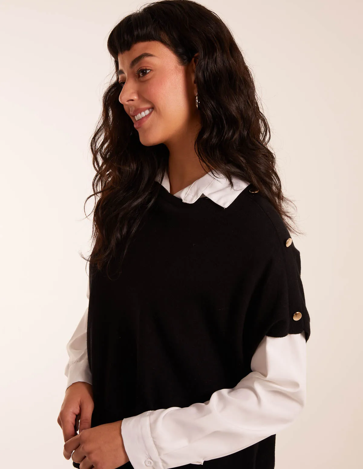 Oversized Button Shoulder Top sold by Blue Vanilla product image thumbnail 4