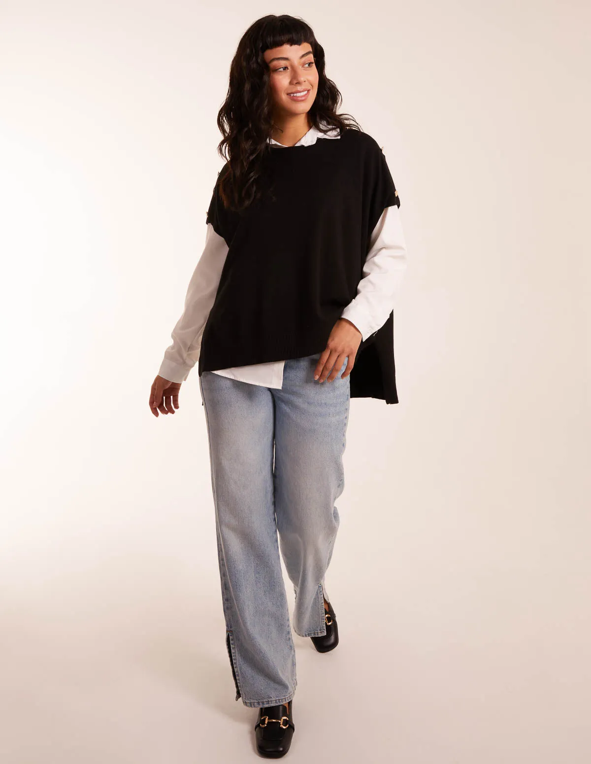 Oversized Button Shoulder Top sold by Blue Vanilla product image thumbnail 3