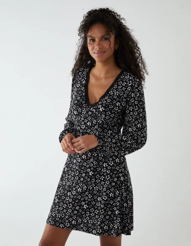 Lace Trimmed Mini Dress sold by Blue Vanilla