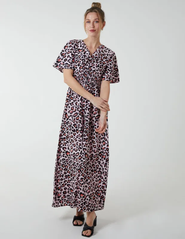 Shirred Waist Butterfly Sleeve Dress sold by Blue Vanilla