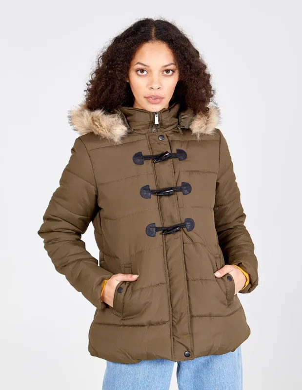 Toggle Front Puffer Coat sold by Blue Vanilla
