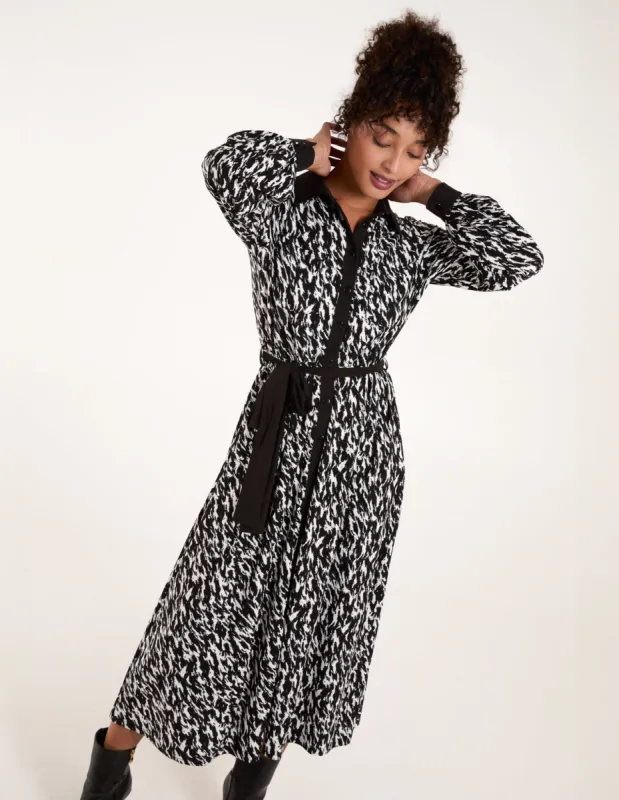 Contrast Midi Shirt Belted Dress sold by Blue Vanilla